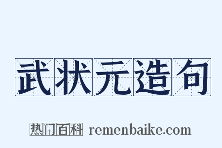 武状元造句是什么意思的图片
